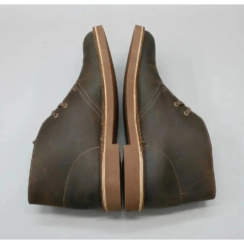 Clarks Bushacre 2 Mens 10 Brown Beeswax Leather Chukka Desert Ankle Boots 15522
